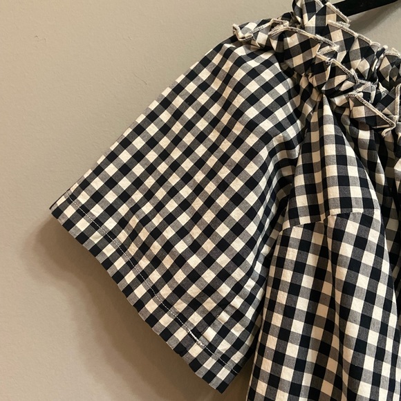 Vineyard Vines Gingham Off The Shoulder Dress, Size Medium - Picture 5 of 10